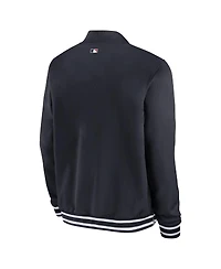 Men's Nike Navy Minnesota Twins Authentic Collection Full-Zip Bomber Jacket