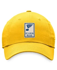 Women's Fanatics Gold Distressed St. Louis Blues Heritage Vintage-Like Adjustable Hat