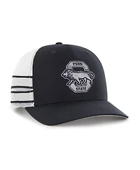 Men's '47 Brand Navy Distressed Penn State Nittany Lions Straight Eight Adjustable Trucker Hat