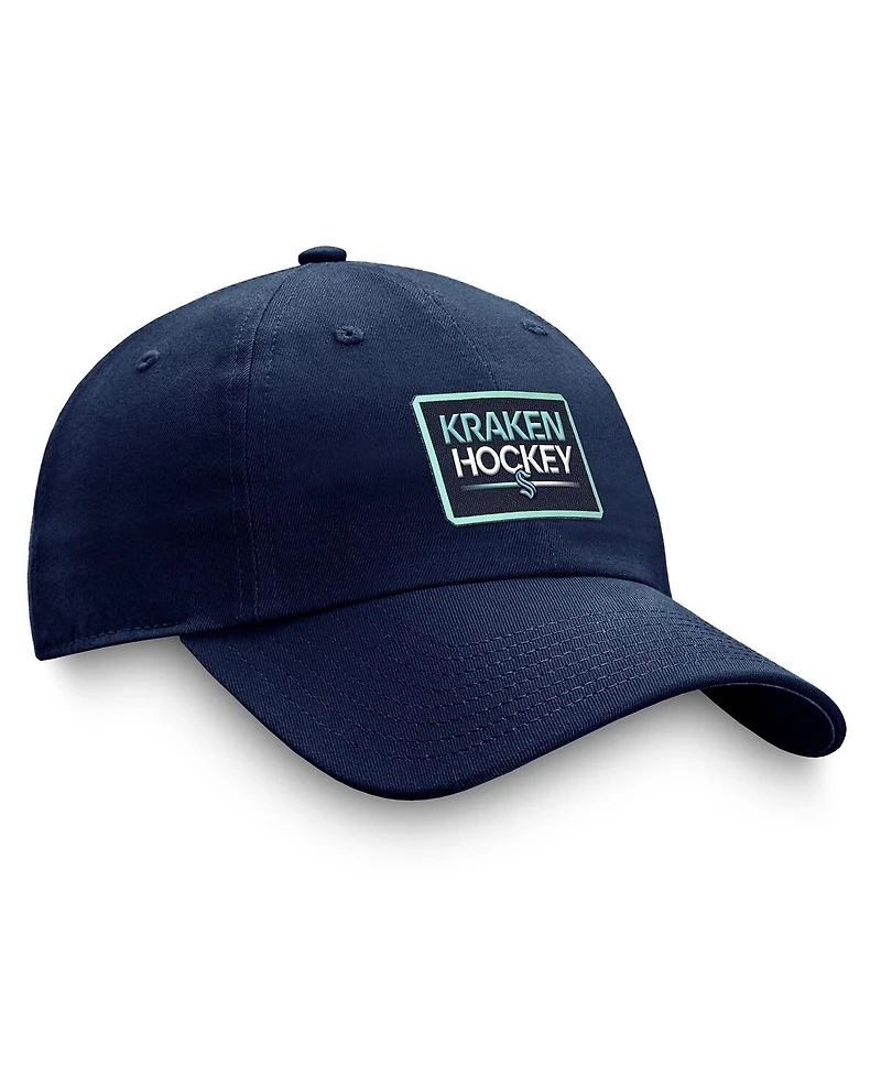 Men's Fanatics Deep Sea Blue Seattle Kraken Authentic Pro Prime Adjustable Hat