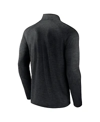 Men's Fanatics Charcoal Minnesota Golden Gophers Primary Logo Raglan Quarter-Zip Top