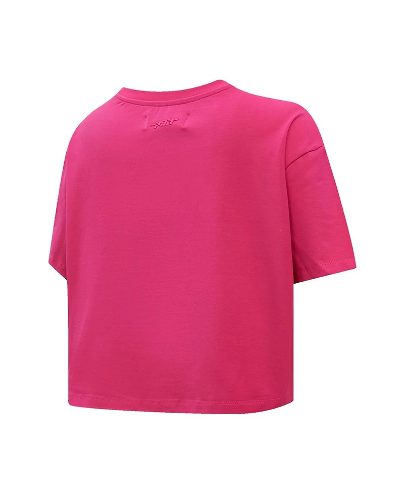 Women's Pro Standard Tampa Bay Lightning Triple Pink Cropped Boxy T-shirt