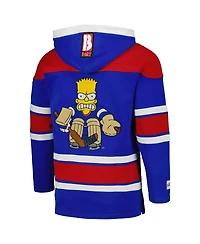 Men's Freeze Max Bart Simpson Royal The Simpsons Puckhead Hoodie Hockey Jersey