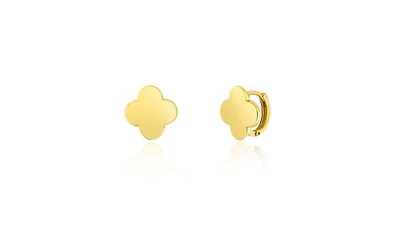 The Lovery Gold Clover Earrings 14K Yellow Gold