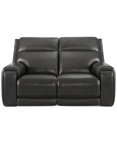 Varsani 67" Zero Gravity Leather Loveseat, Created for Macy's
