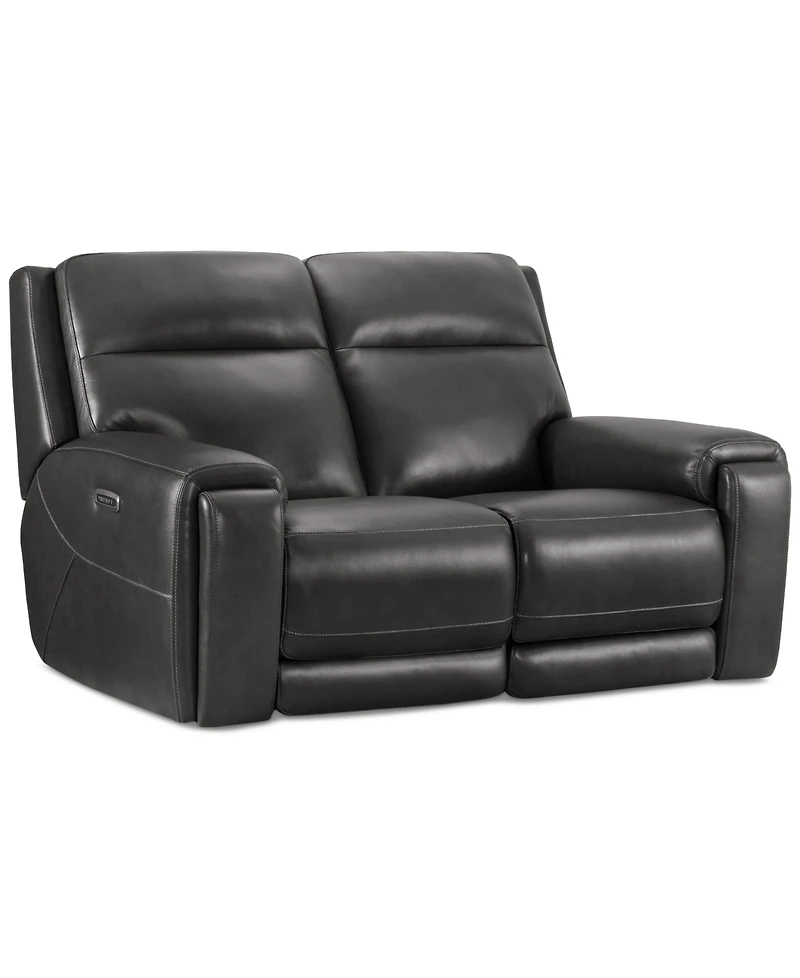 Varsani 67" Zero Gravity Leather Loveseat, Created for Macy's