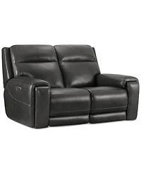 Varsani 67" Zero Gravity Leather Loveseat, Created for Macy's