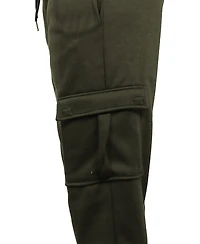 Blue Ice Men's Heavyweight Fleece-Lined Cargo Jogger Sweatpants-4PK