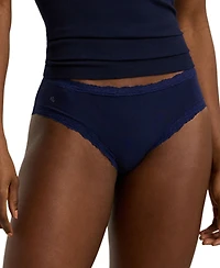 Lauren Ralph Women's Cotton & Lace Jersey Hipster Brief Underwear 4L0077