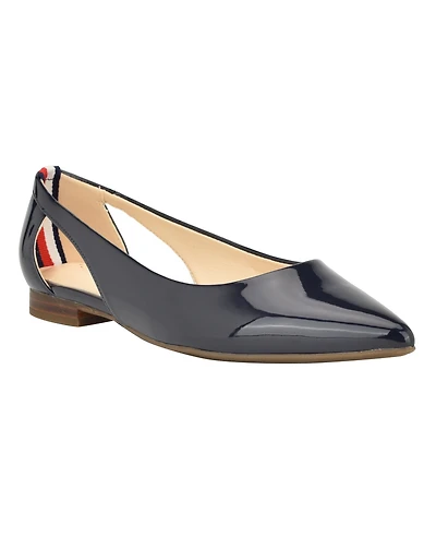 Tommy Hilfiger Women's Velahi Cutout Pointy Toe Flats