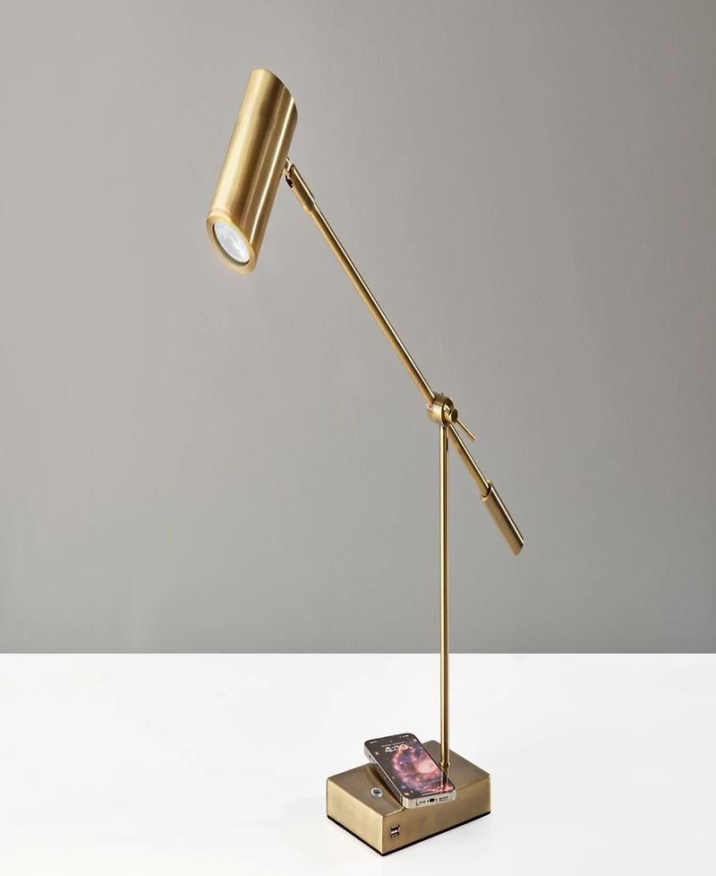 Adesso 12.25" - 22.25" Collette Charge Led Desk Lamp