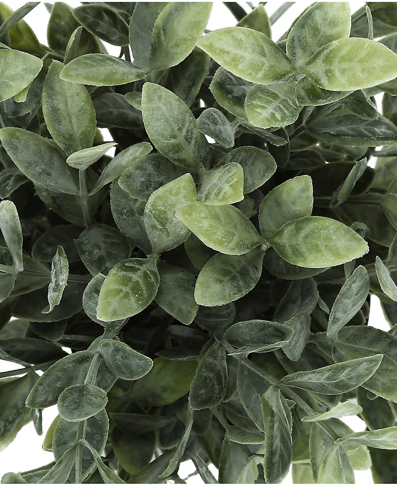 Monarch Specialties 11" Indoor Artificial Eucalyptus Grass Plants with Decorative Black Pots, Set Of 2