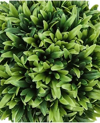 Monarch Specialties 5" Indoor Artificial Grass Plants with Decorative Grey Pots, Set Of 3