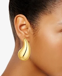 And Now This 18K Gold Plated or Silver Extra Large Teardrop Stud Earring
