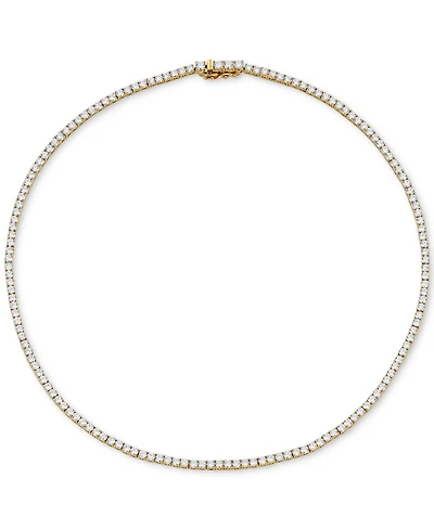 Eliot Danori 18k Gold-Plated Cubic Zirconia 16" Tennis Necklace, Created for Macy's
