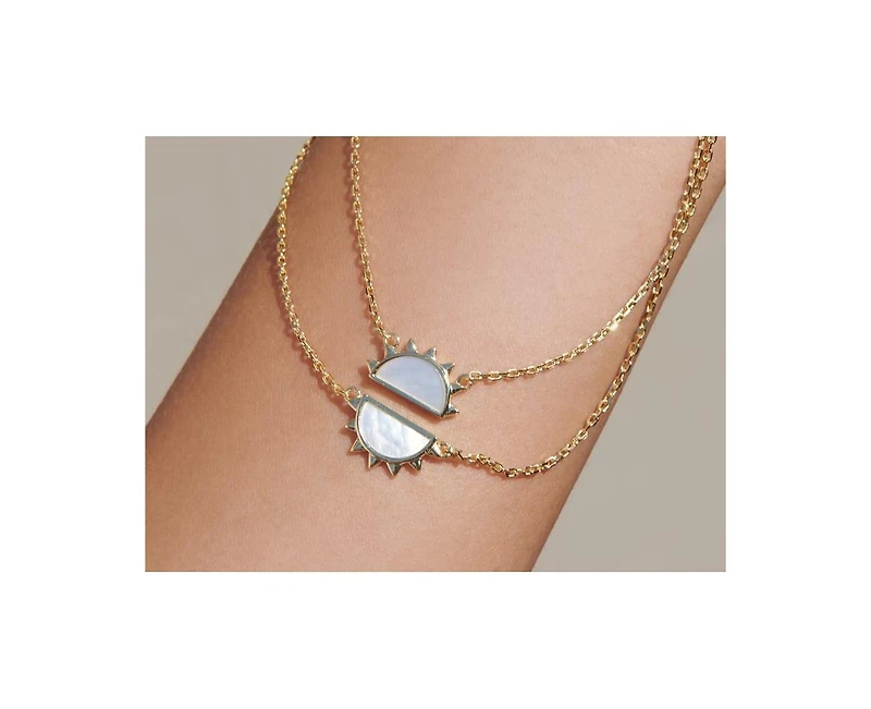 Sterling Silver Day and Night Pendant Necklaces