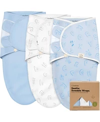 KeaBabies 3pk Soothe Baby Swaddle, Organic Swaddle Sleep Sacks, Newborn, Infant Sack