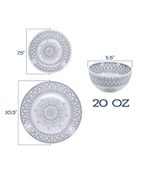 Bia Cordon Bleu Arabesque, 20-Piece Dinnerware Set, Service for 4