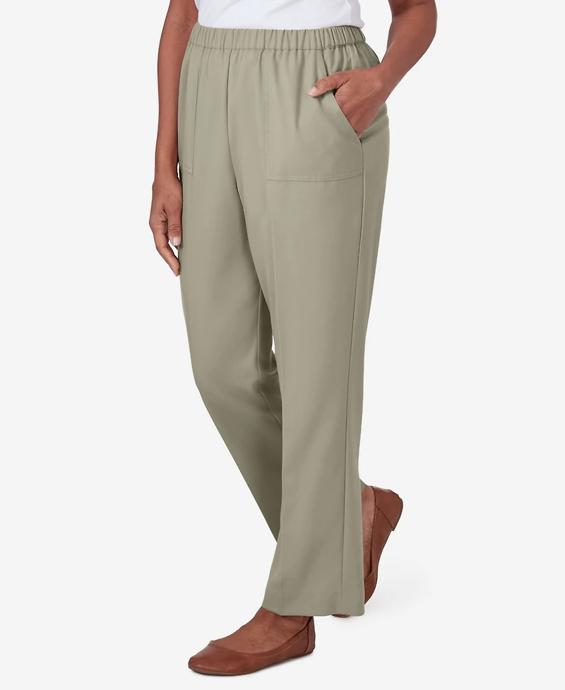 Alfred Dunner Women's Tuscan Sunset Twill Short Length Capri Pants