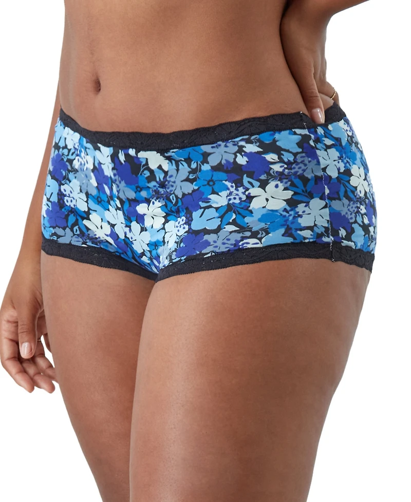 Maidenform Lace Trim Microfiber Boyshort Underwear 40760