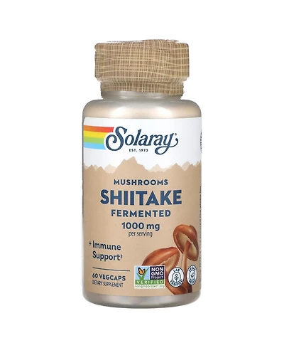 Solaray Fermented Shiitake Mushrooms - 60 VegCaps (500 mg per Capsule)