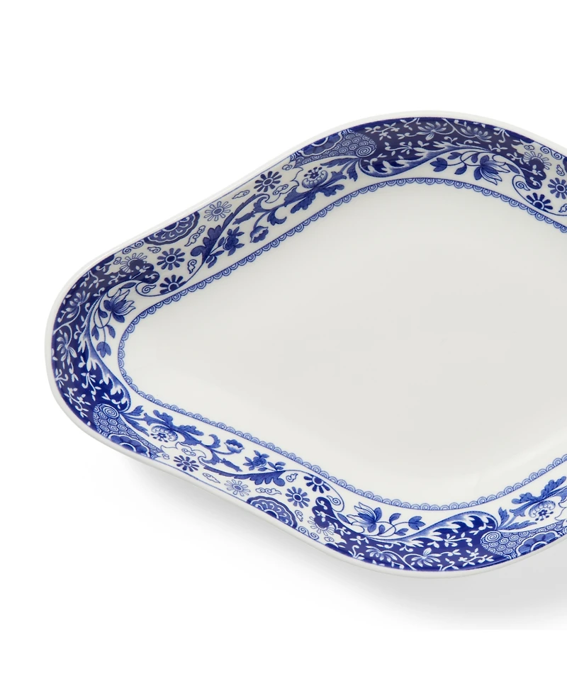 Spode Blue Italian Brocato Diamond Dishes, Set of 2
