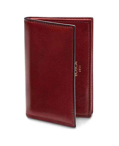 Bosca Men's Wallet, Old Leather Full Gusset 2-Pocket Card Case Wallet with I.d. Window