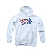 Wonder Woman Youth Ww75 Silhouette Pull Over Hoodie / Hooded Sweatshirt