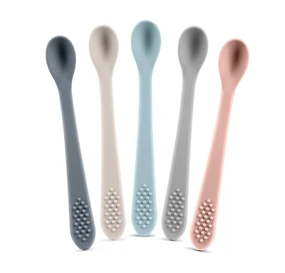Sperric Toddler Spoons First Stage - Silicone Spoon For Self Feeding Set Gum Friendly Bpa Free