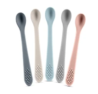Sperric Toddler Spoons First Stage - Silicone Spoon For Self Feeding Set Gum Friendly Bpa Free
