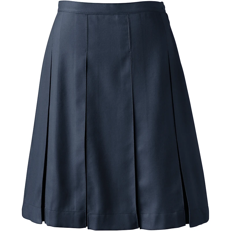 Lands' End Plus Box Pleat Skirt Top of Knee