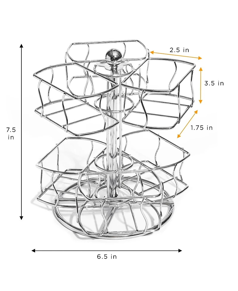Sorbus Tea Bag 2 Tier Lazy Susan Organizer