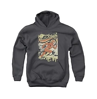Dc Flash Youth Comics Just Passing Through Pull Over Hoodie / Hooded Sweatshirt