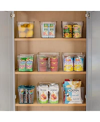 Sorbus 8 Pack Small Clear Storage Bins with Handles - for Kitchen, Cabinet Organizer, Pantry & Refrigerator
