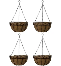 Sorbus Hanging Planter Baskets W/Coco Liner (4-Pack)
