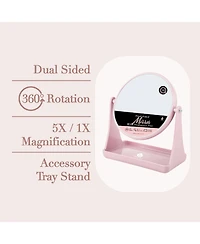 Pursonic Dual-Sided Mirror with Built-in Organizer Tray