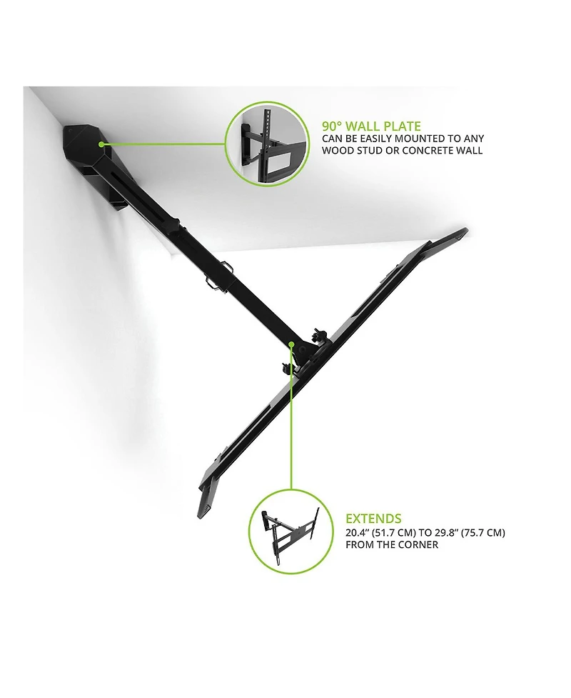 Kanto FMC1 Telescoping Corner Tv Mount for 40" - 60" TVs