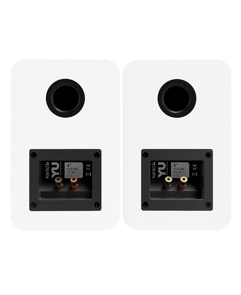 Kanto YUP4 Passive Bookshelf Speakers with 1" Silk Dome Tweeter and 4" Kevlar Woofer - Pair
