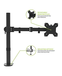 Kanto DML1000 Fully Adjustable Single Arm Desktop Monitor Mount