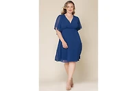Kiyonna Plus Florence Flutter Sleeve Dress