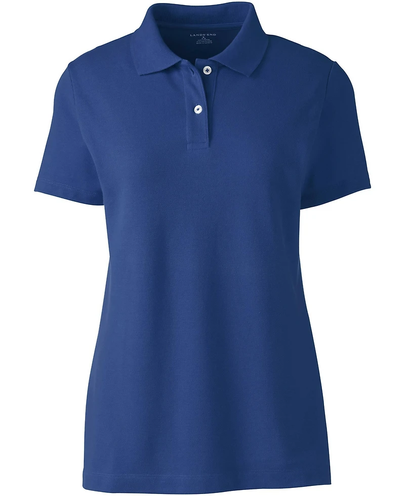 Lands' End Women's Short Sleeve Basic Mesh Polo Shirt