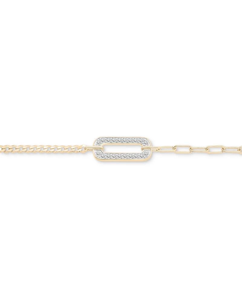 Audrey by Aurate Diamond Link Two-Chain Bracelet (3/4 ct. t.w.) in Gold Vermeil, Created for Macy's