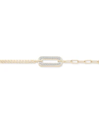 Audrey by Aurate Diamond Link Two-Chain Bracelet (3/4 ct. t.w.) in Gold Vermeil, Created for Macy's