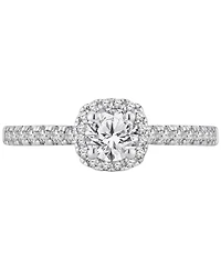 Diamond Halo Engagement Ring (3/4 ct. t.w.) in 14k White Gold