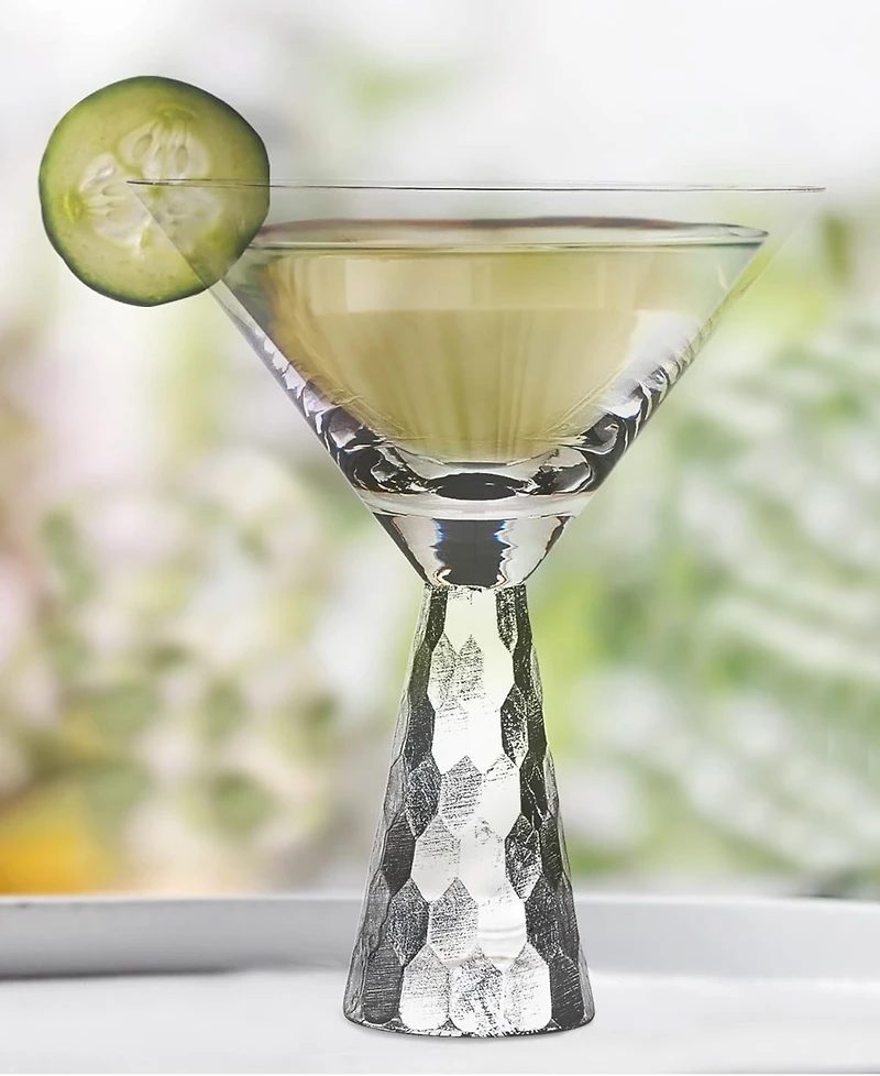 American Atelier Daphne Silver Martini Glasses, Set of 2