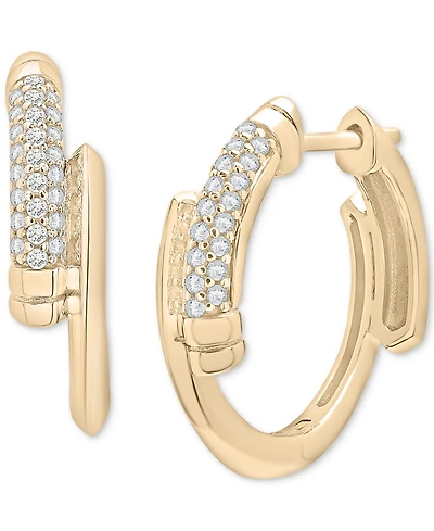 Audrey by Aurate Diamond Small Hoop Earrings (1/6 ct. t.w.) in Gold Vermeil, Created for Macy's