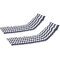 Streamdale Blue and White Lounge Chair Replacement Cushions Set