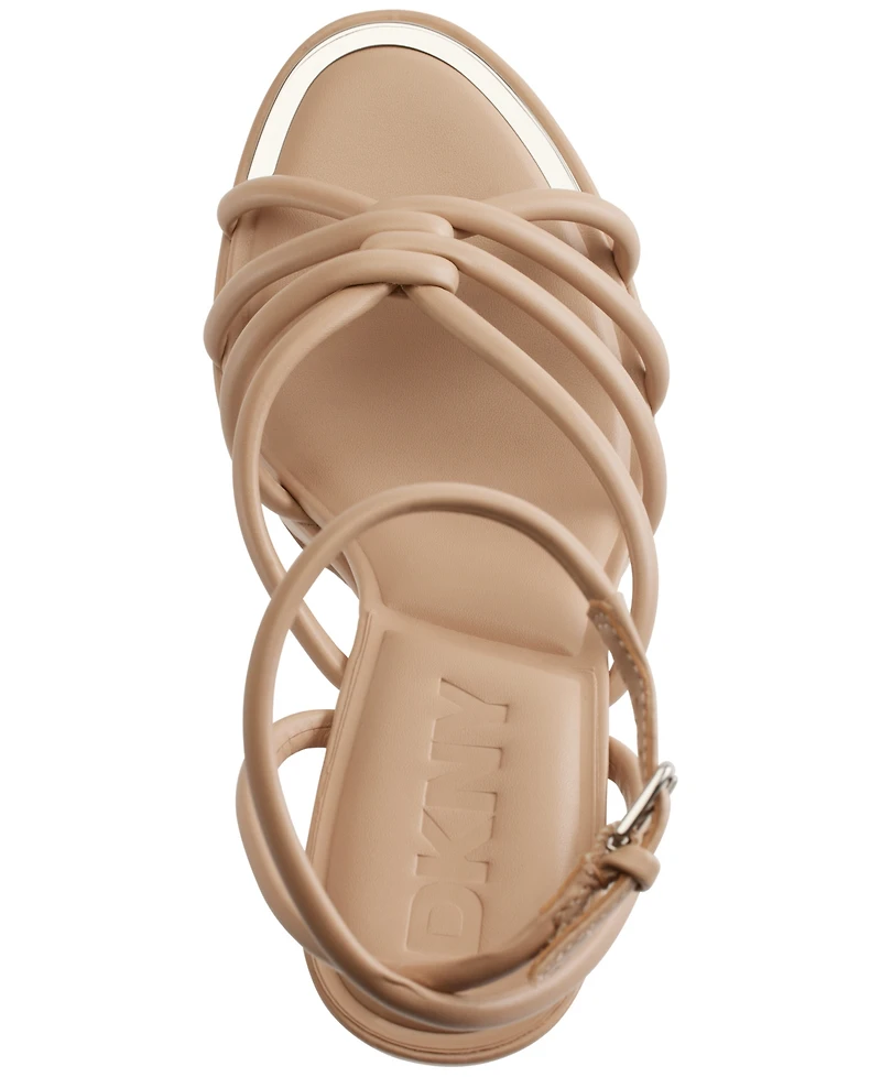 Dkny Women's Delicia Strappy Knotted Platform Sandals