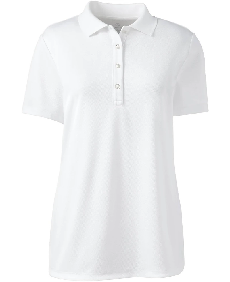 Lands' End Women's Short Sleeve Solid Active Polo