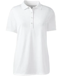 Lands' End Women's Short Sleeve Solid Active Polo